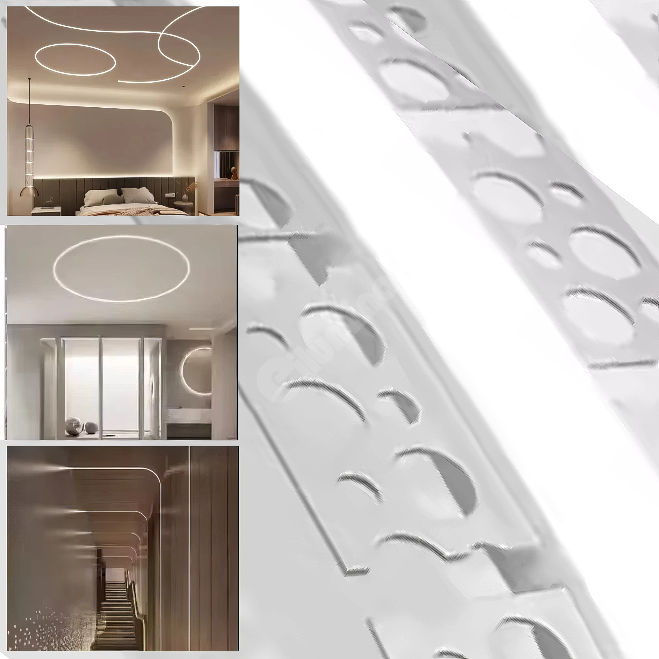 Profil LED Flexibil 2 Metri Incastrat sub Tencuiala LED Strips
