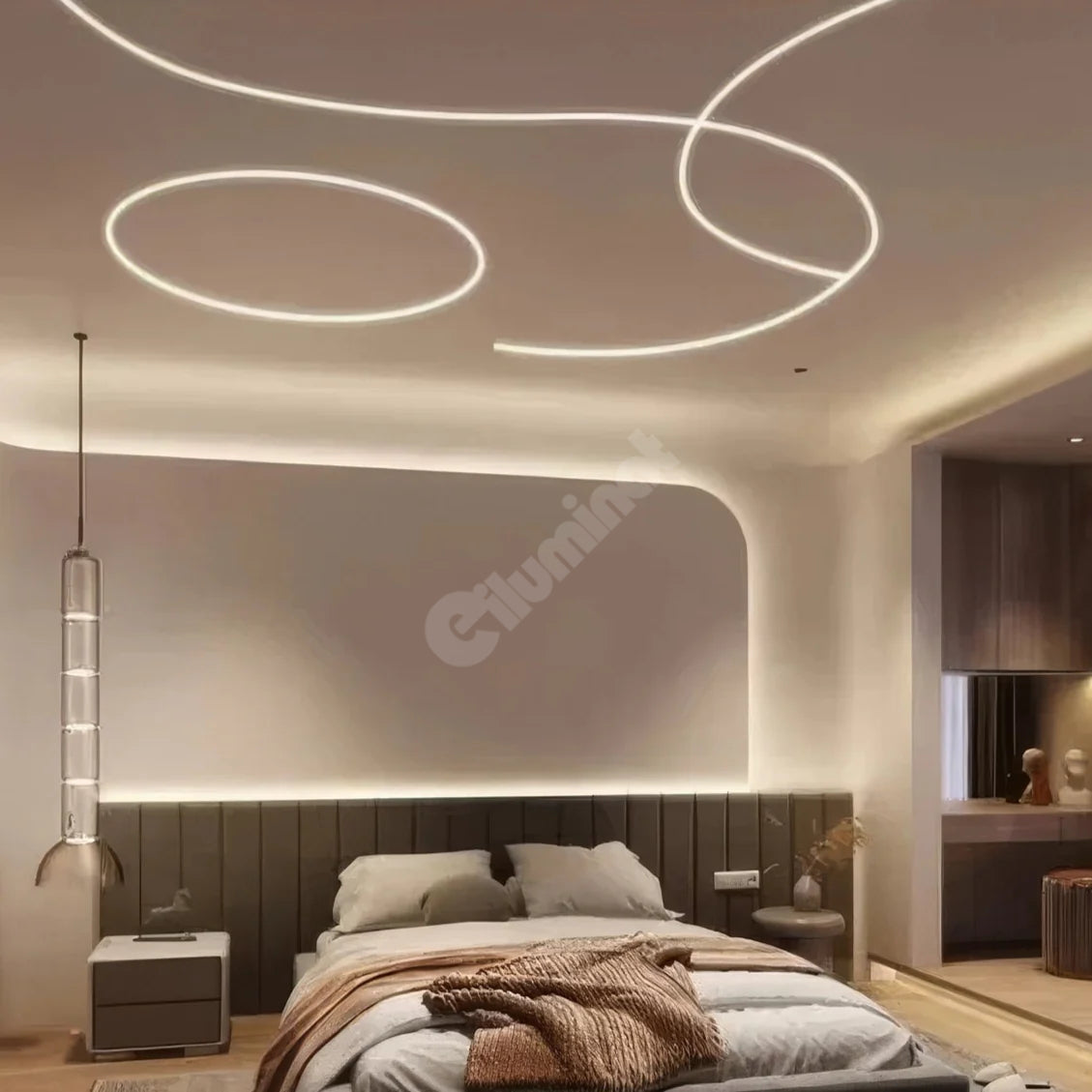 Profil LED Flexibil 2 Metri Incastrat sub Tencuiala LED Strips