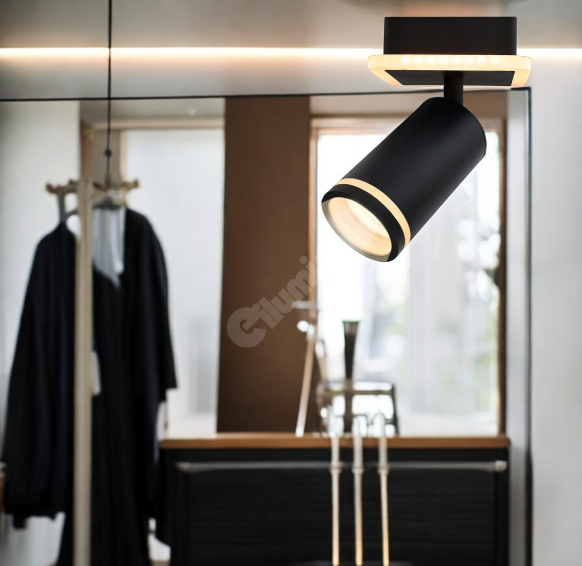 Spot Led Reglabil 1Xgu10 Noir Glow Led Ceiling Light