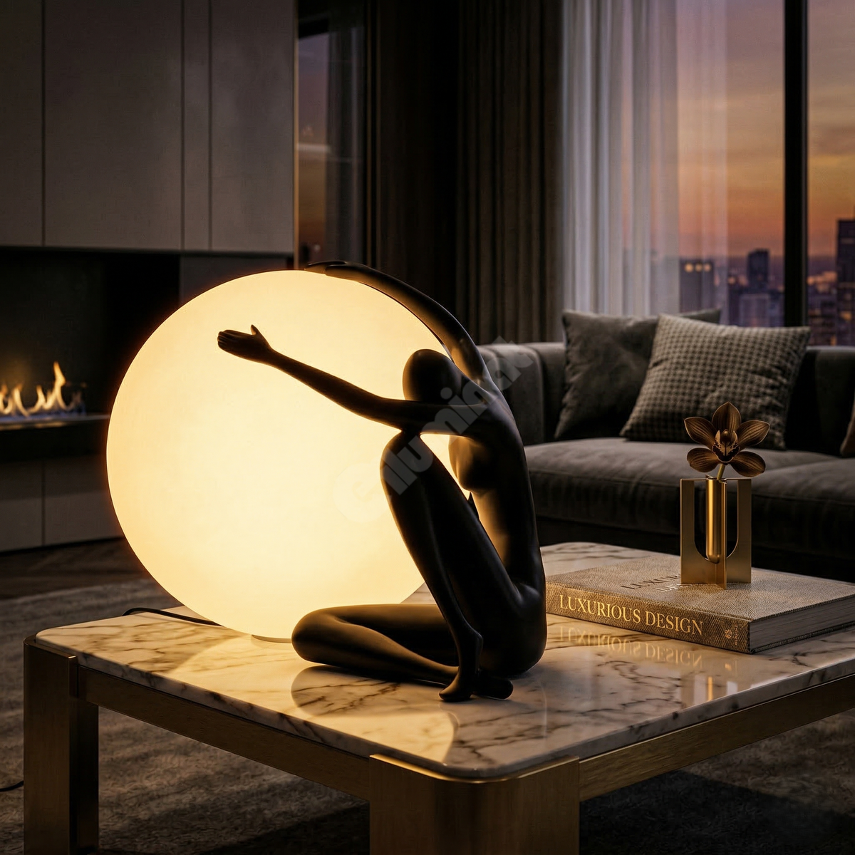 Veioza Luxury Decorativa Silent Embrace 1xE27