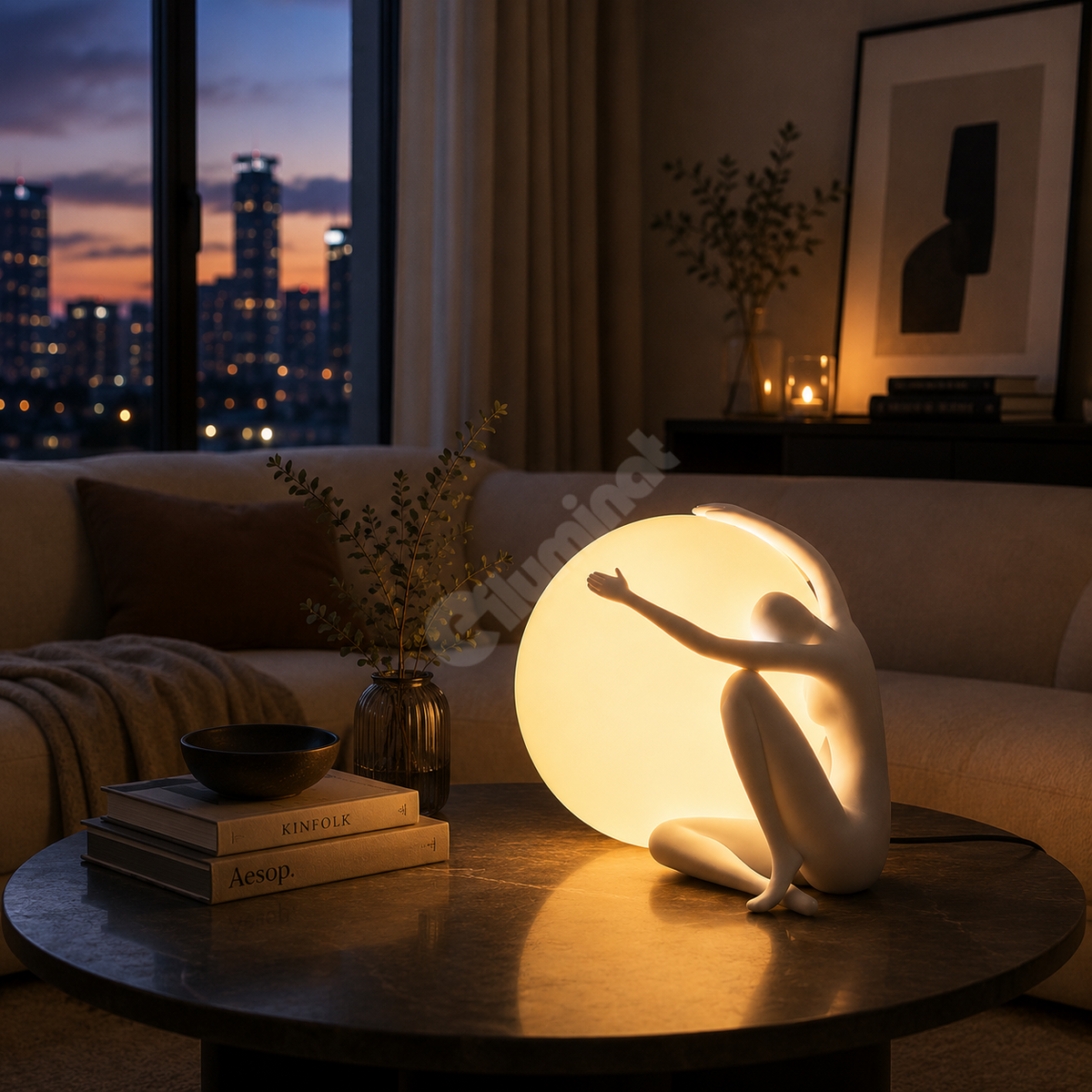Veioza Luxury Decorativa Silent Embrace White 1xE27