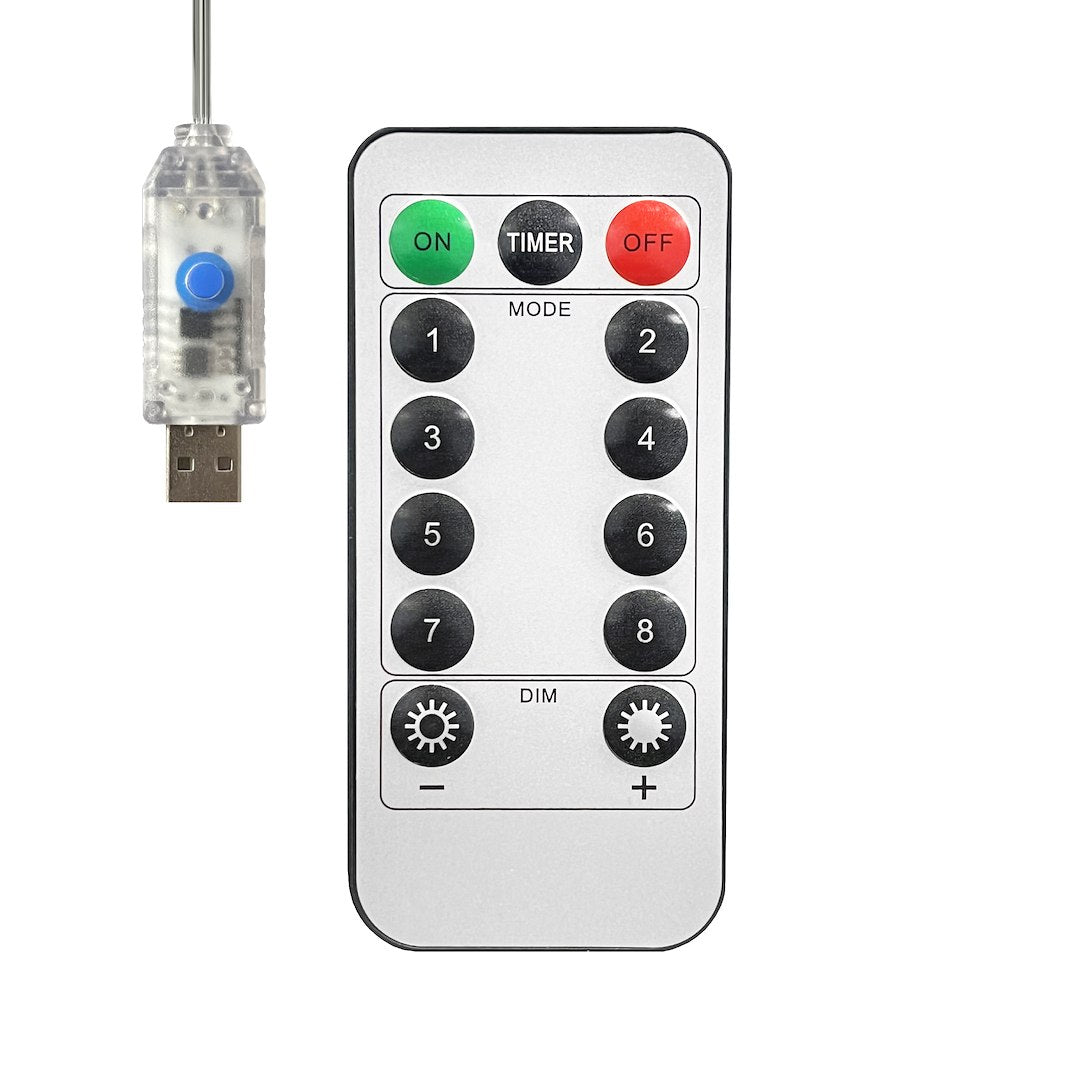 Instalatie LED Perdea Ploaie 300 LED-uri 3M×3M | 8 Moduri | Telecomanda | USB | 3000K