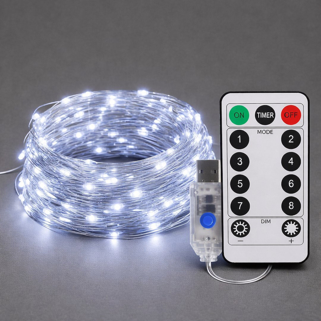 Instalatie LED Perdea Ploaie 300 LED-uri 3M×3M | 8 Moduri | Telecomanda | USB | 9000K