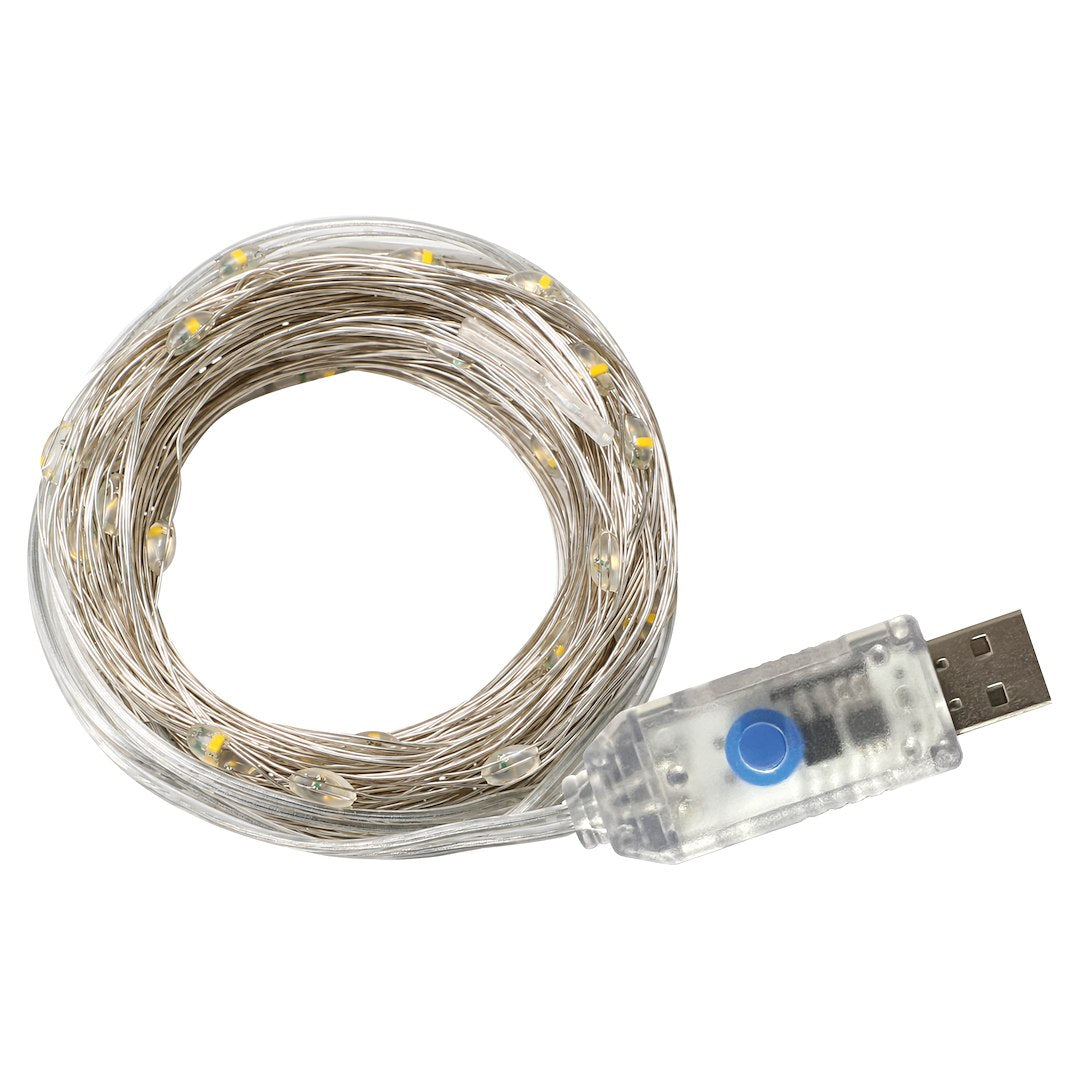 Instalatie LED Liniara 100 LED-uri 10M | 8 Moduri | USB | 3000K