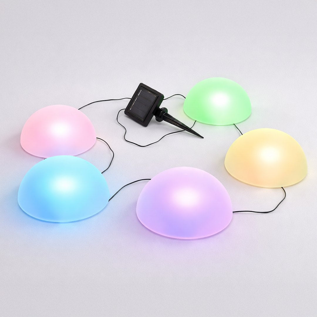 Lampa LED RGB Hemi cu Incarcare Solara Premium - Diverse Culori IP44