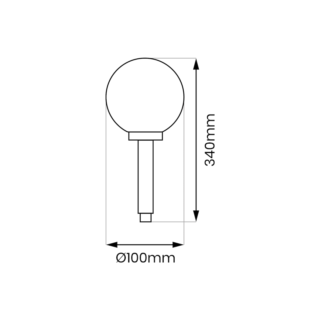 Stalp de Gradina Eko cu Incarcare Solara 34cm Premium