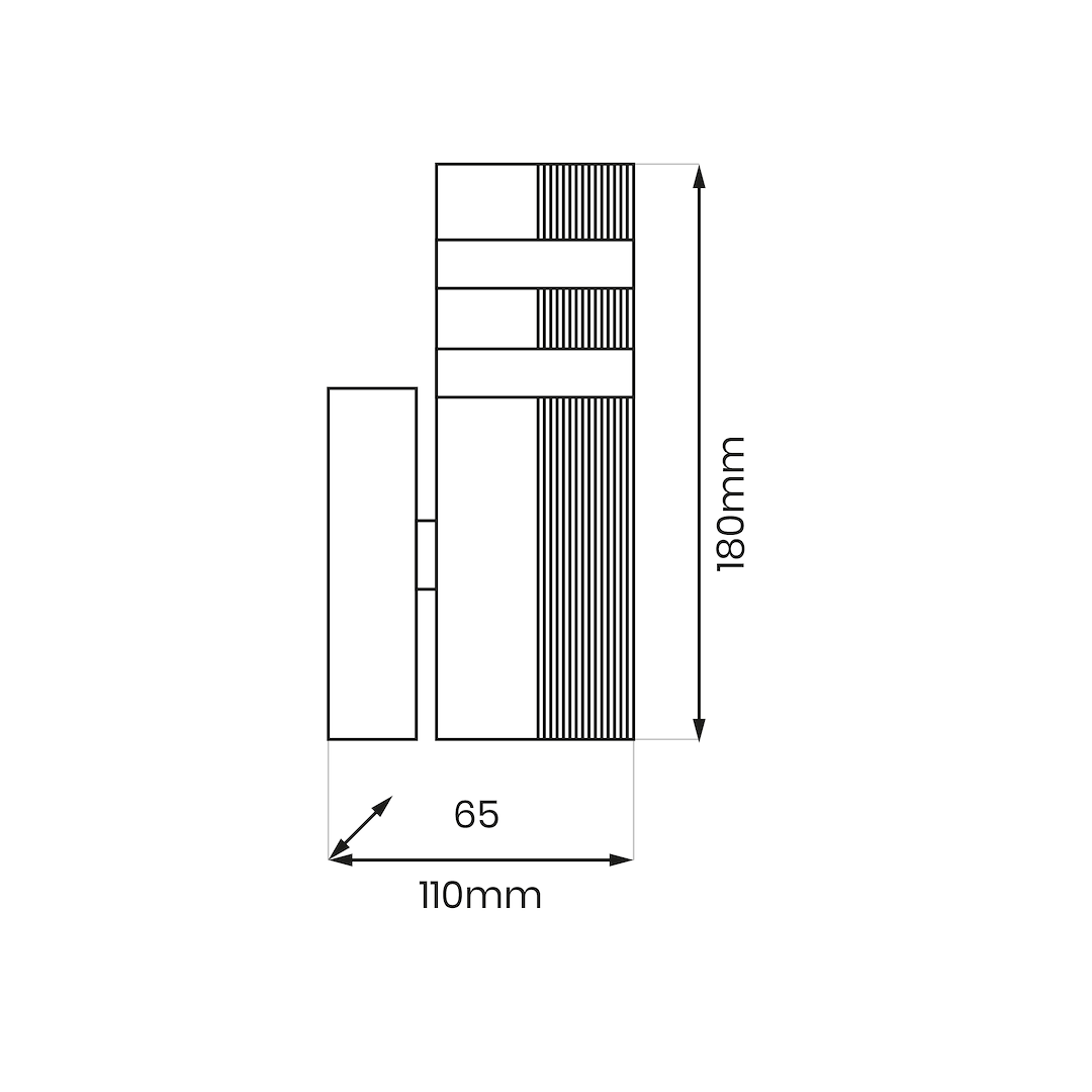 Aplica Exterior Vini Black Premium 1xGU10 IP54