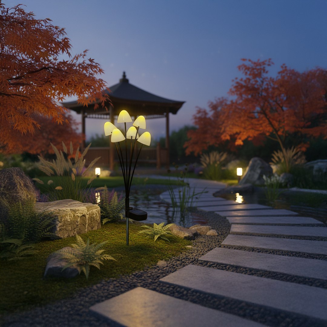 Lampa LED Mushroom cu Incarcare Solara Premium IP44