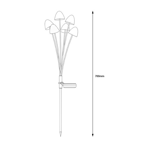 Lampa LED Mushroom cu Incarcare Solara Premium IP44