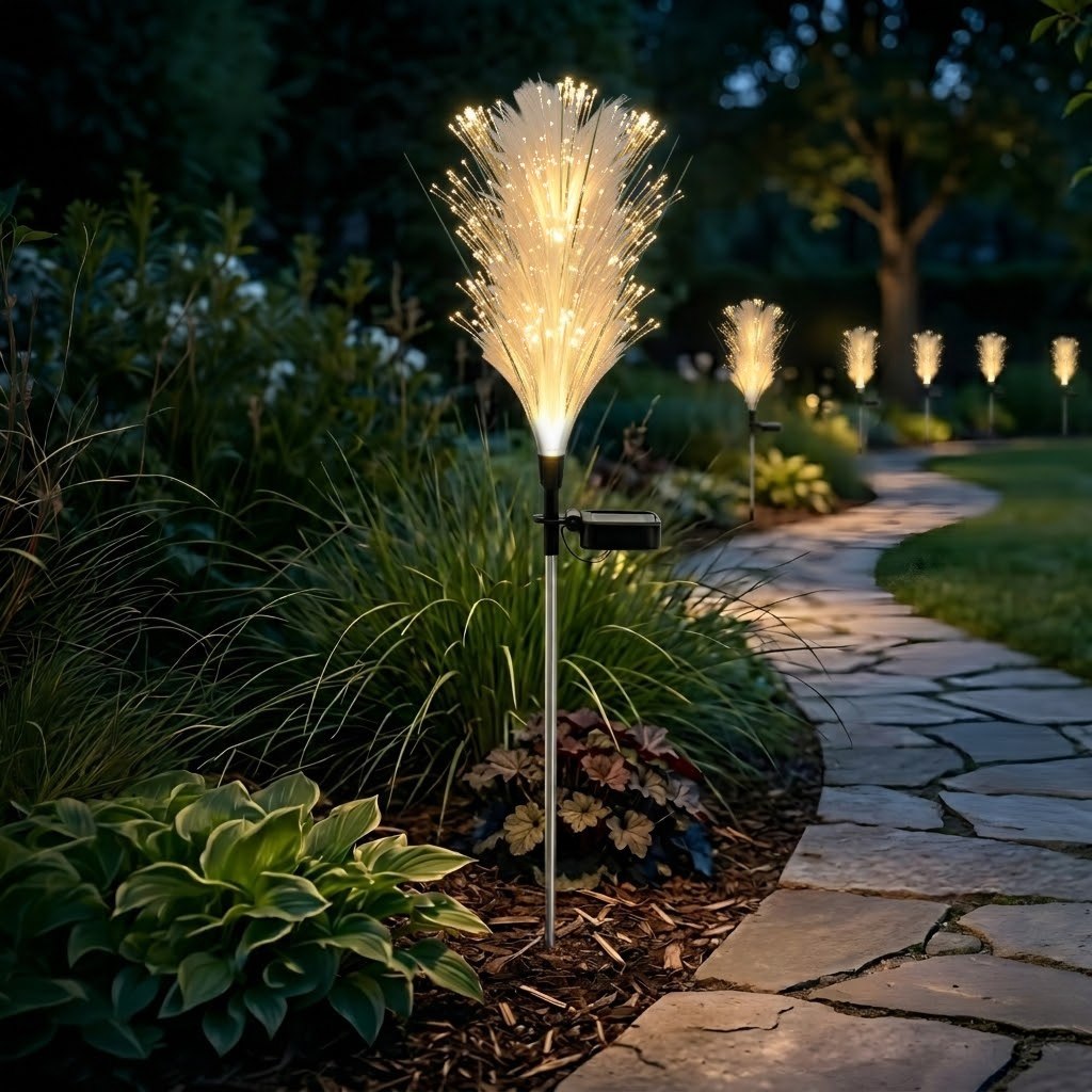Lampa LED Fiber cu Incarcare Solara Premium IP44
