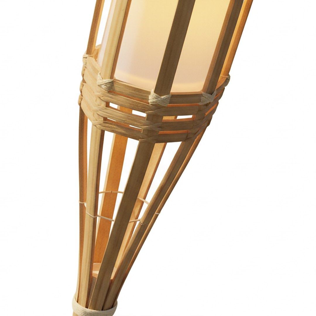 Stalp de Gradina Bambu cu Incarcare Solara 56CM Premium