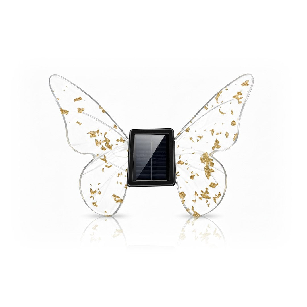 Stalp de Gradina RGB Butterfly cu Incarcare Solara 24CM Premium