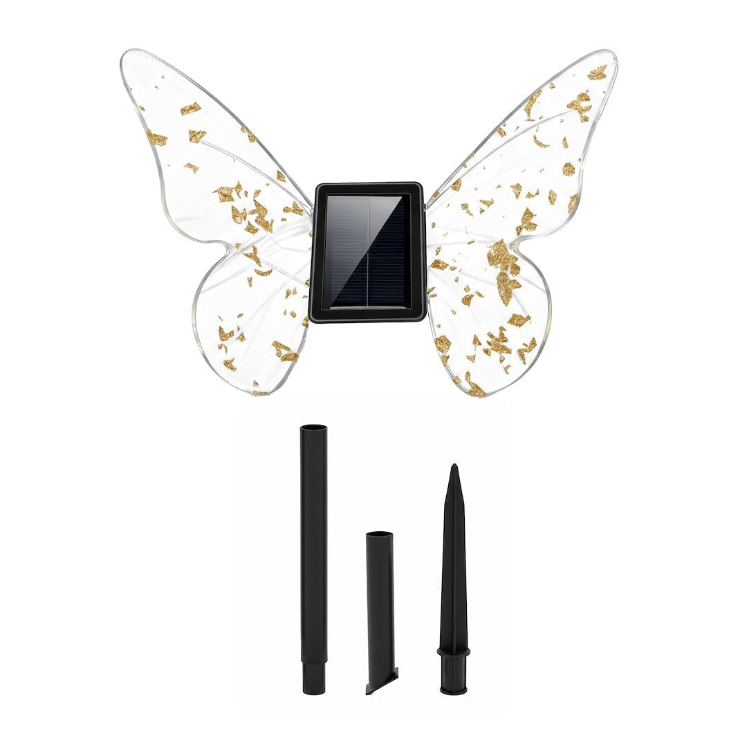Stalp de Gradina RGB Butterfly cu Incarcare Solara 24CM Premium