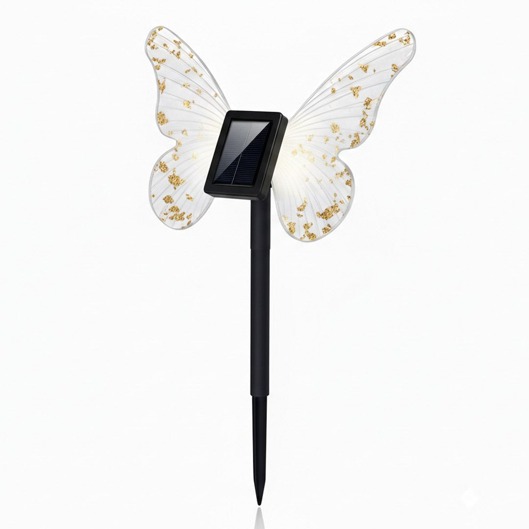 Stalp de Gradina RGB Butterfly cu Incarcare Solara 24CM Premium