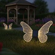 Stalp de Gradina LED Butterfly cu Incarcare Solara 24CM Premium