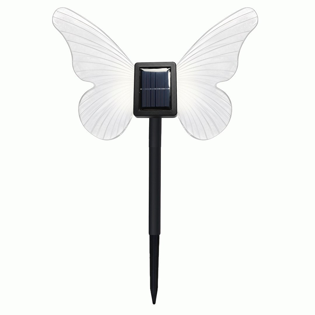 Stalp de Gradina LED Butterfly cu Incarcare Solara 24CM Premium