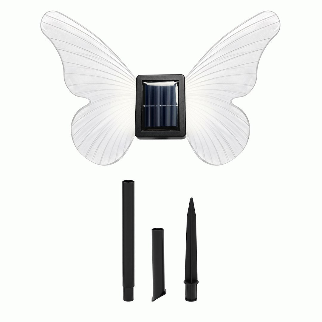Stalp de Gradina LED Butterfly cu Incarcare Solara 24CM Premium