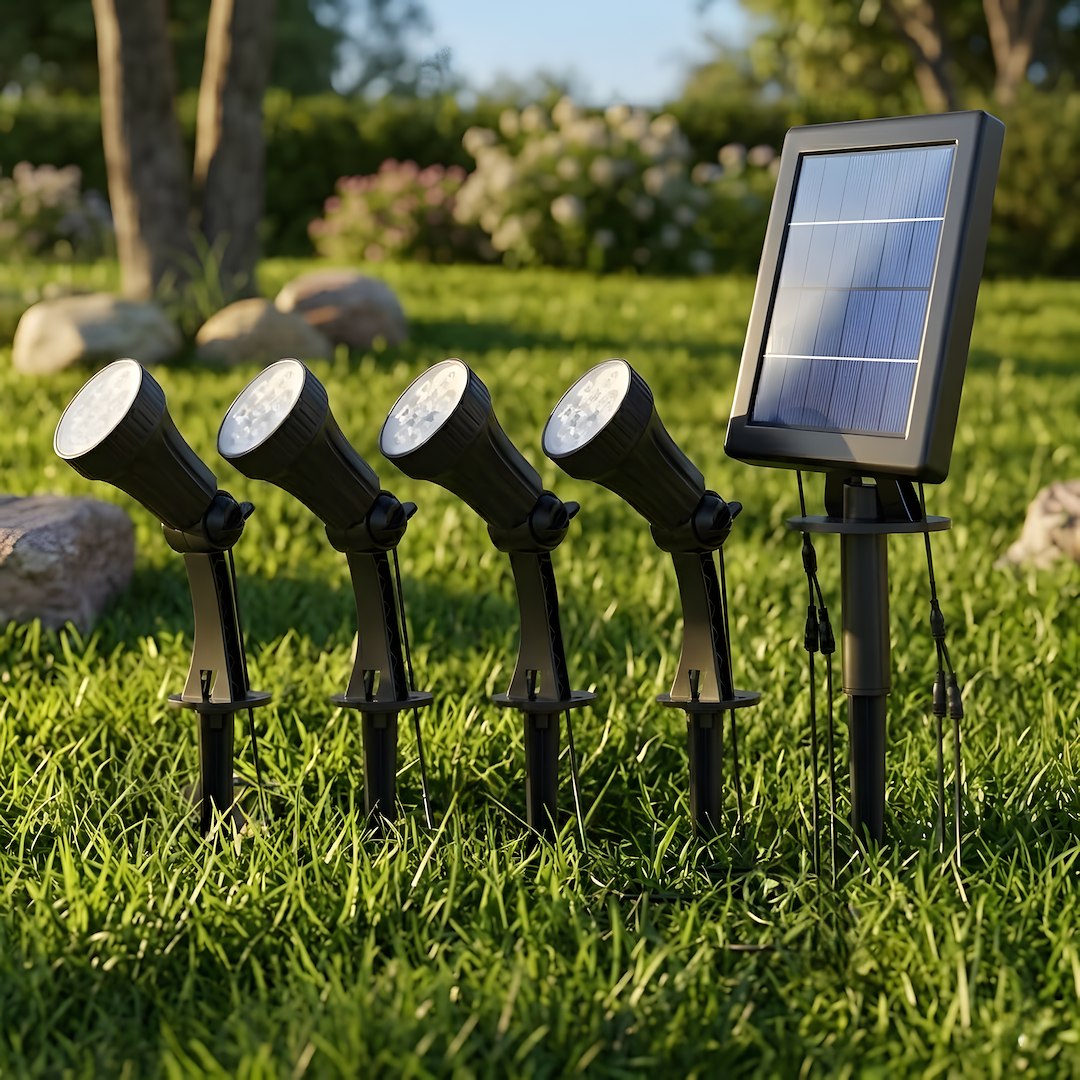 SET 4 x Lampa LED Bush cu Incarcare Solara 64CM Premium