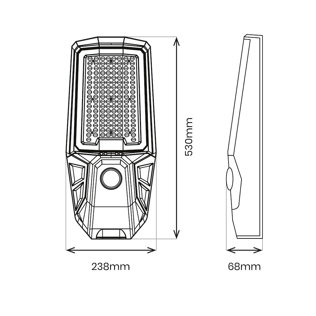 Lampa LED Solara Kobra cu Senzor Miscare IP44 Telecomanda