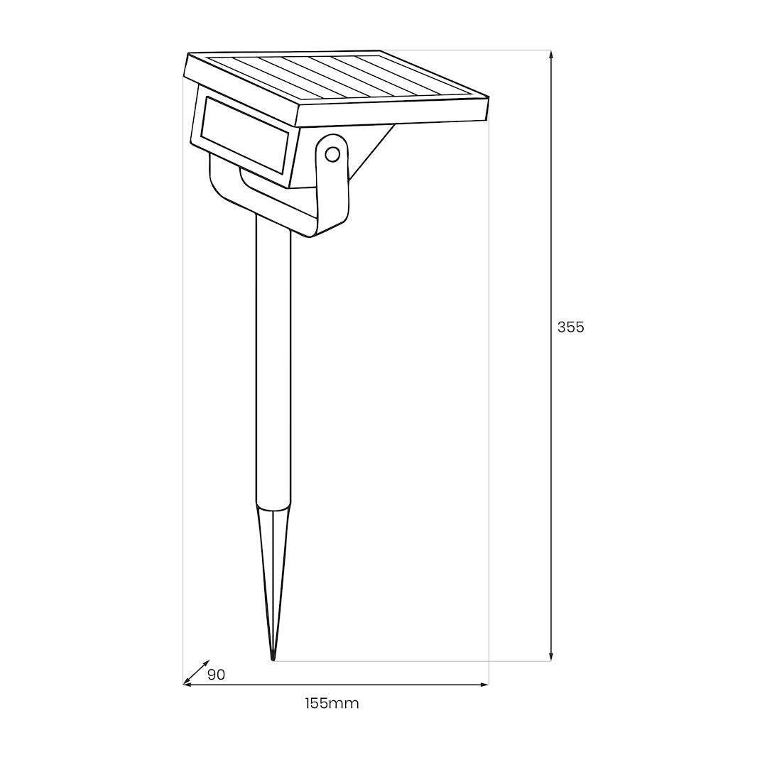 Lampa LED Point cu Incarcare Solara 36CM Premium