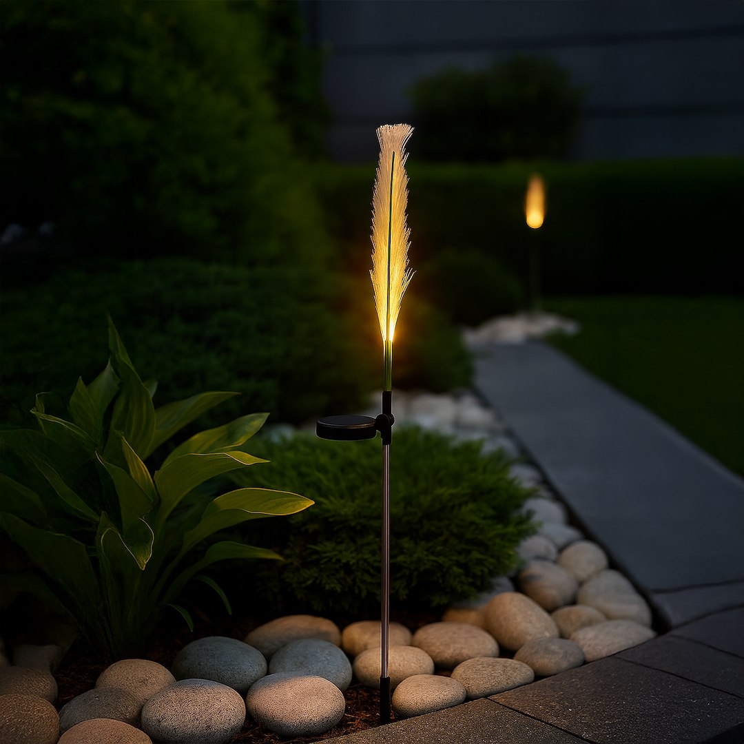 Stalp de Gradina Pampas cu Incarcare Solara 76CM Premium