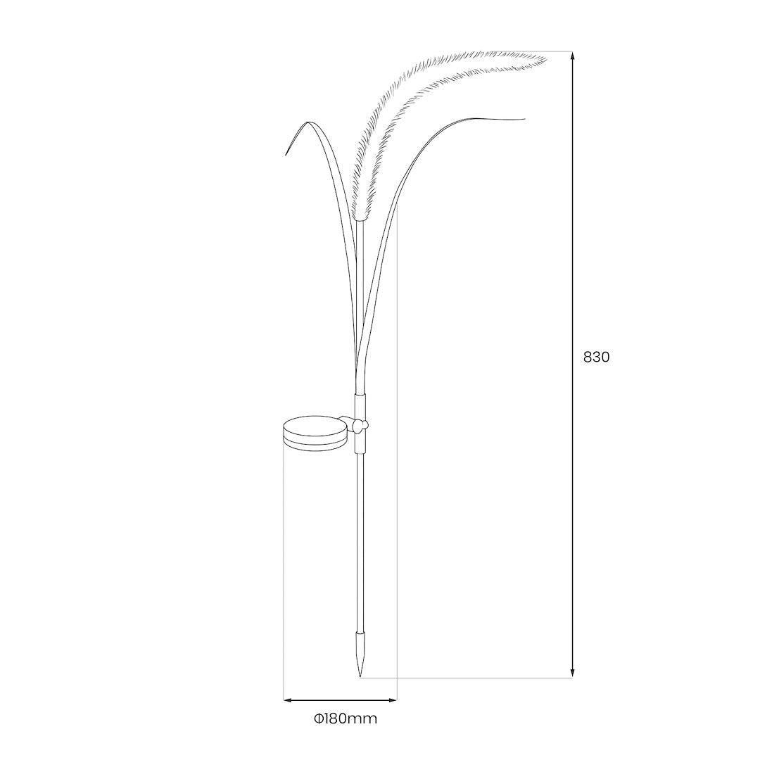 Stalp de Gradina Setaria cu Incarcare Solara 83CM Premium