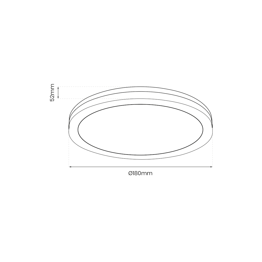 Plafonieră LED Marlon Rotunda Black Premium IP54