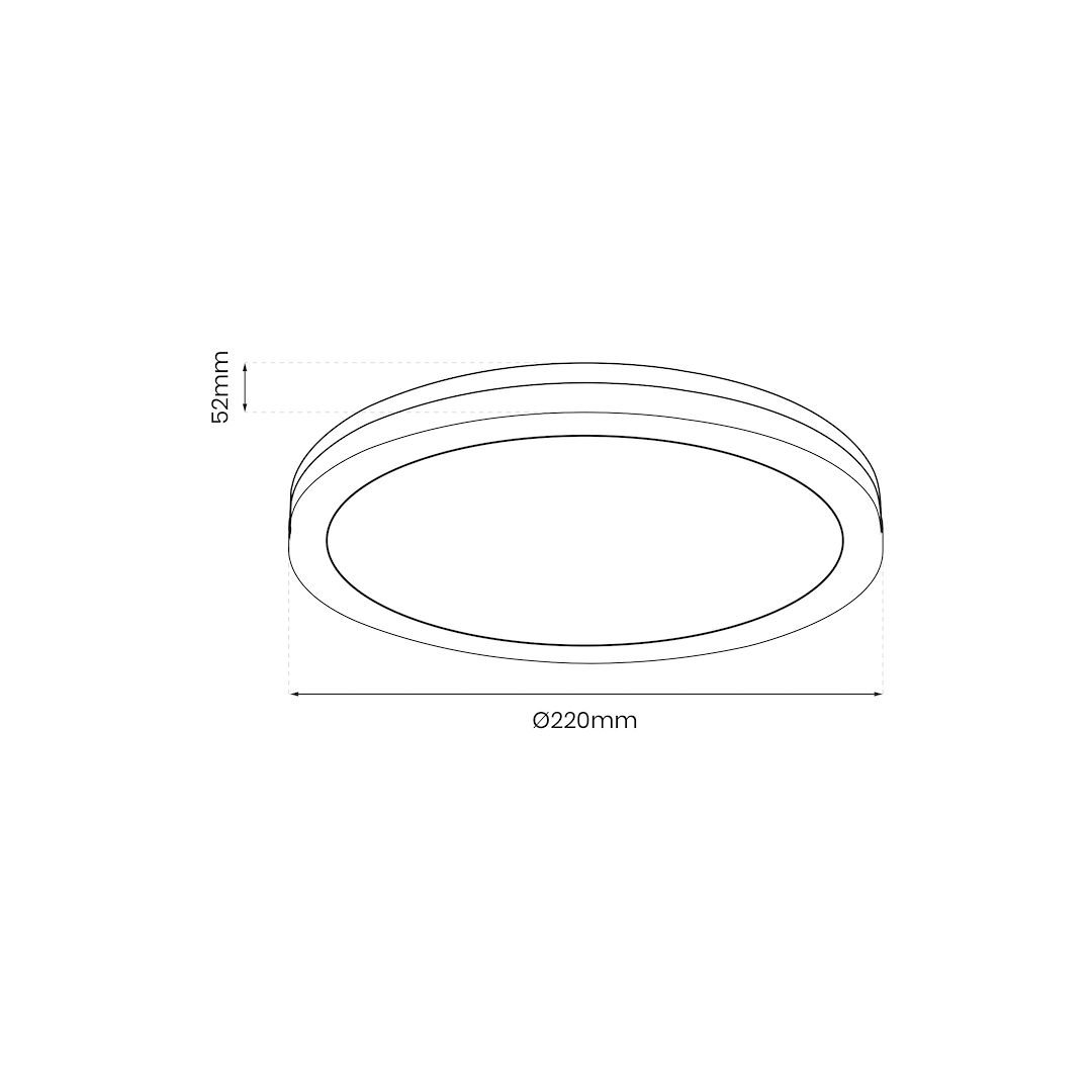 Plafonieră LED Marlon Rotunda Black Premium IP54