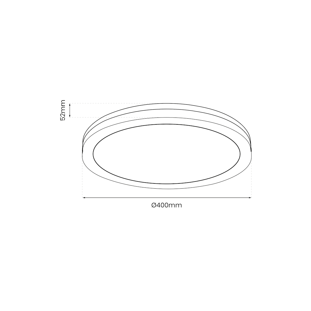 Plafonieră LED Marlon Rotunda Black Premium IP54