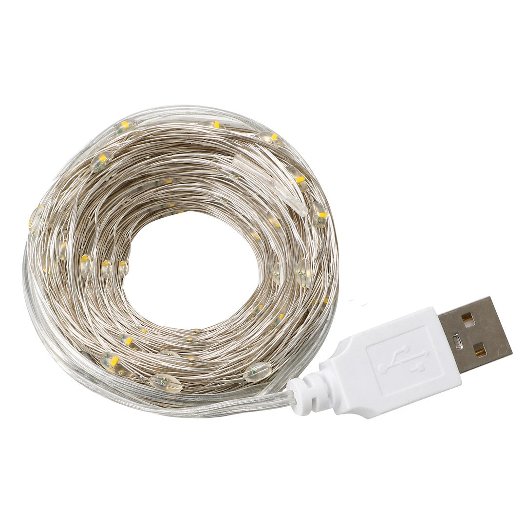 Instalatie LED Liniara 100 LED-uri 10M | USB-A | 2700K