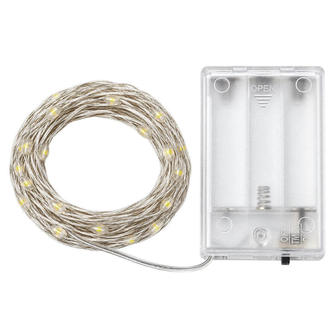 Instalatie LED Liniara 100 LED-uri 10M | 3 Baterii AA | 2700K