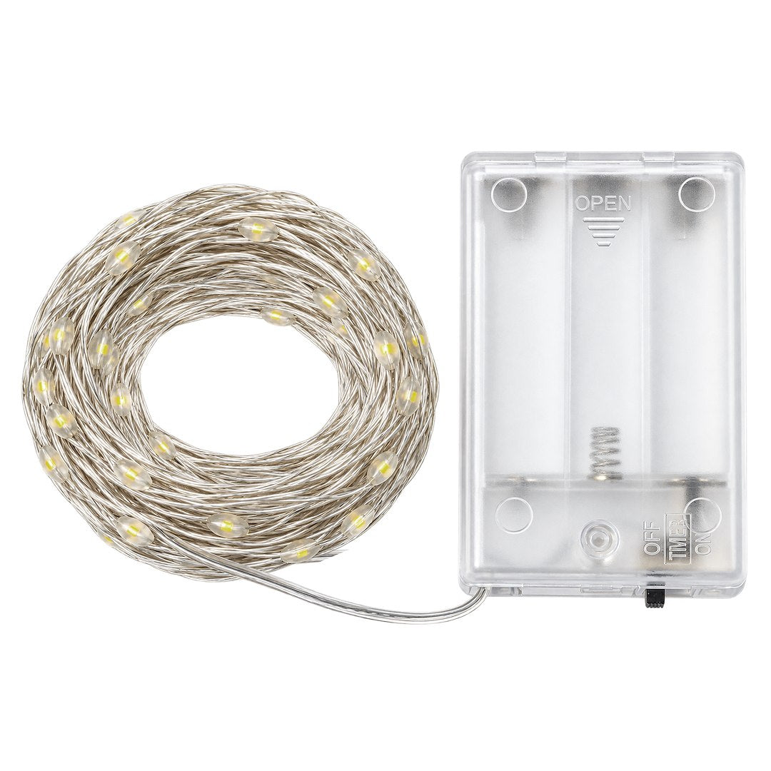Instalatie LED Liniara 200 LED-uri 20M | 3 Baterii AA | 2700K