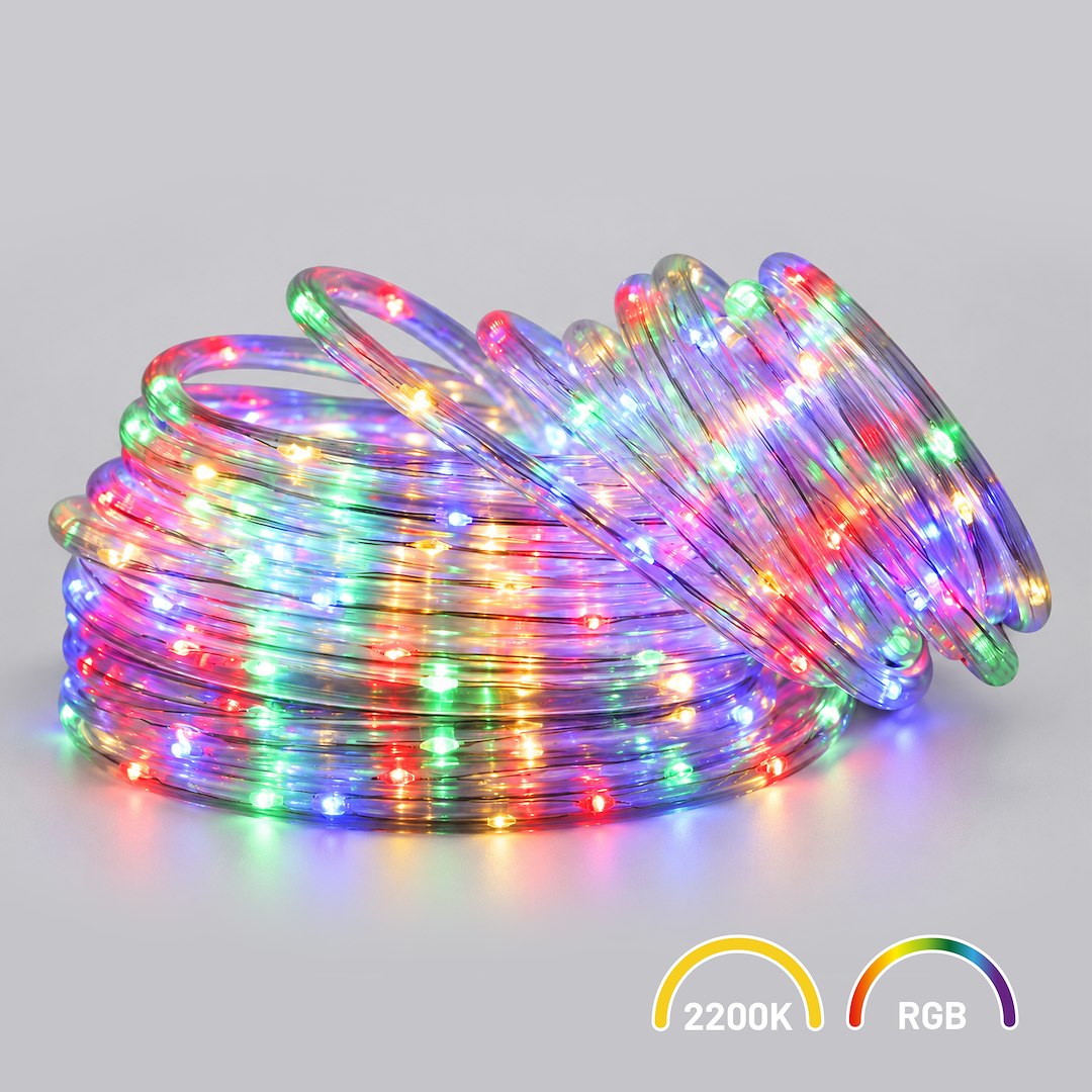 Instalatie LED Tip Sarpe 200 LED-uri 10M | 9 Moduri | 2200K + RGB | IP44