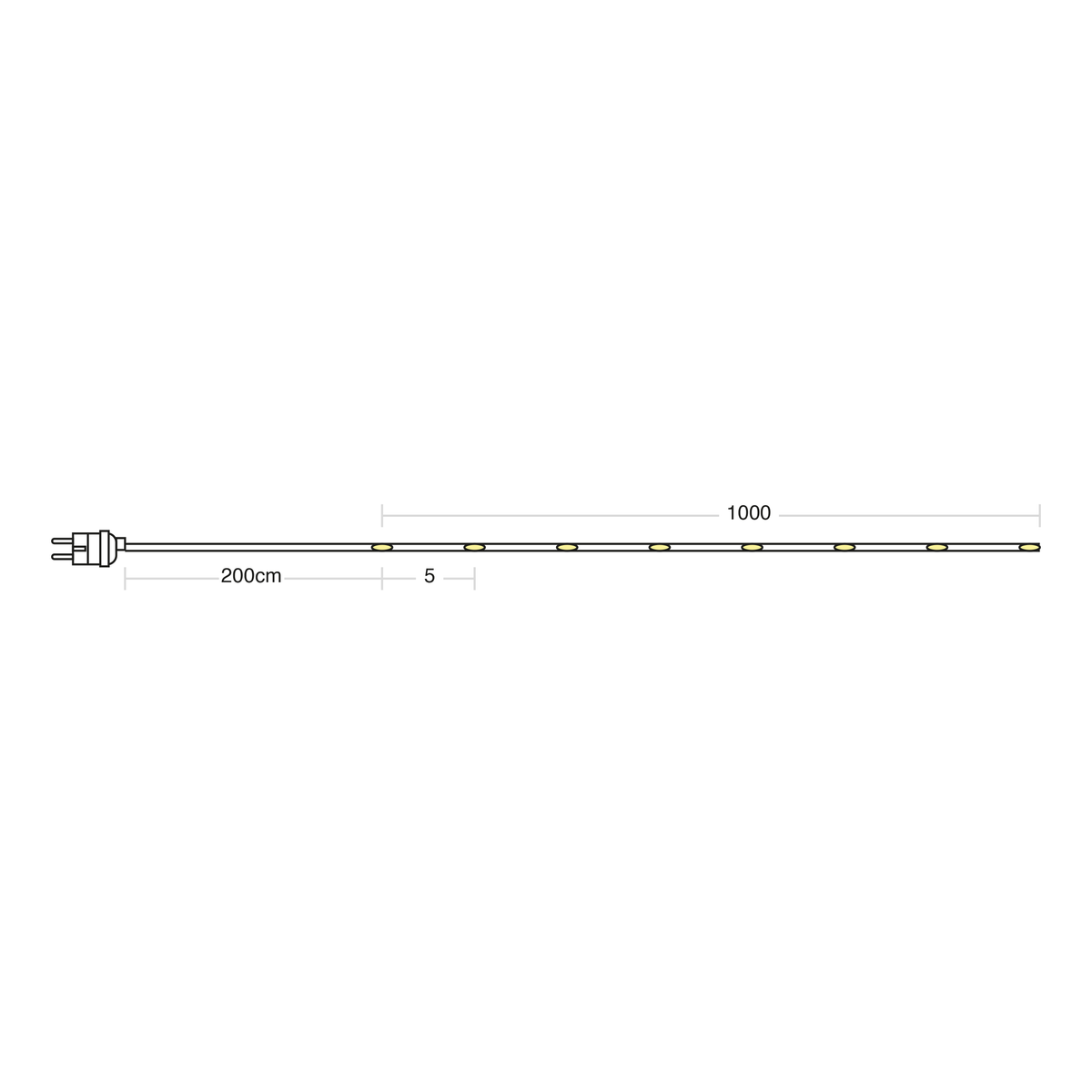 Instalatie LED Liniara 200 LED-uri 10M | Interconectabila | 2000K + 6000K | IP44