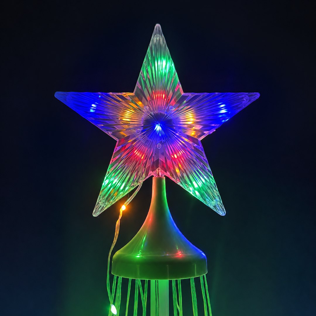 Brad LED RGB de Craciun Verde 250CM | 480lm | Telecomanda | IP44