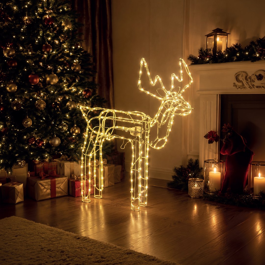 Ren LED de Craciun Alb 90CM | 1080lm | 3000K | IP44