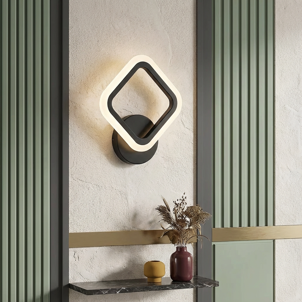 Aplica LED Diamond Simple Black Echivalent 100W