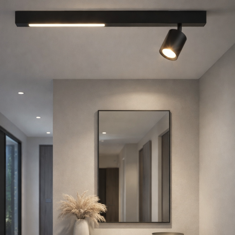 Lustra LED Magnet Black Premium cu 1 Spot Reglabil