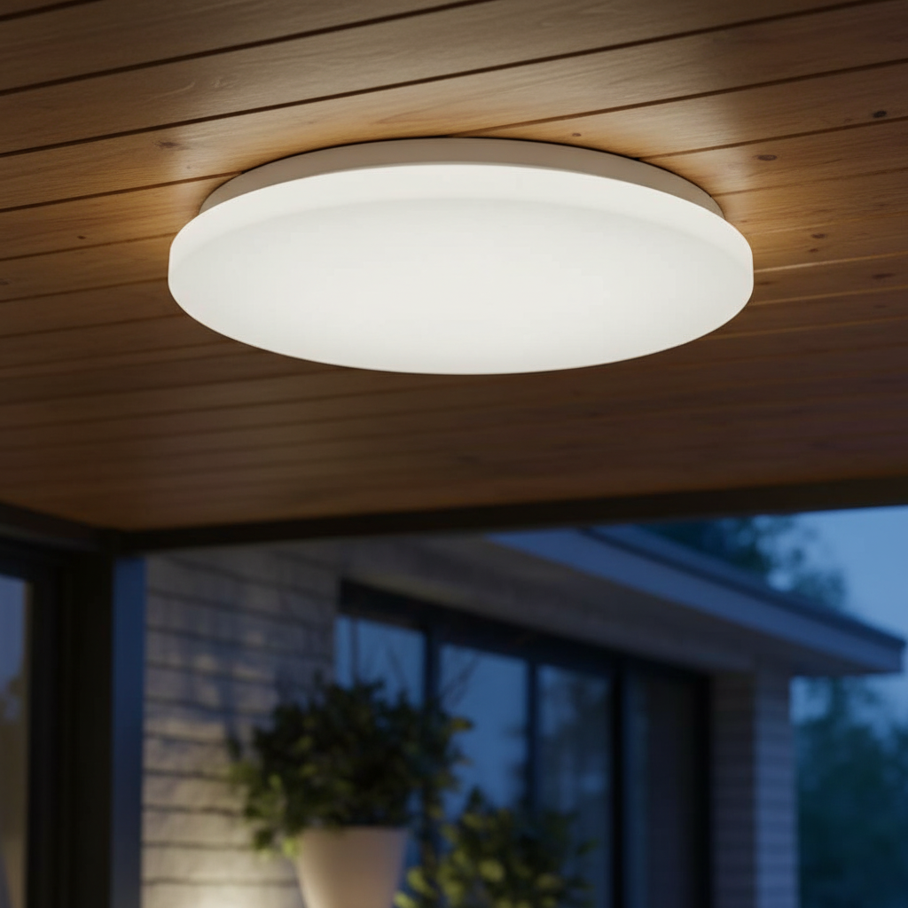 Plafoniera LED Exterior NOVELITE Ip44 30cm FRAMELESS Rotunda Echivalent 100W