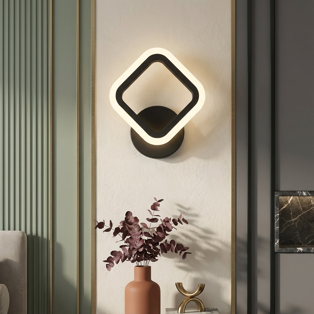 Aplica LED Diamond Simple Black Echivalent 100W