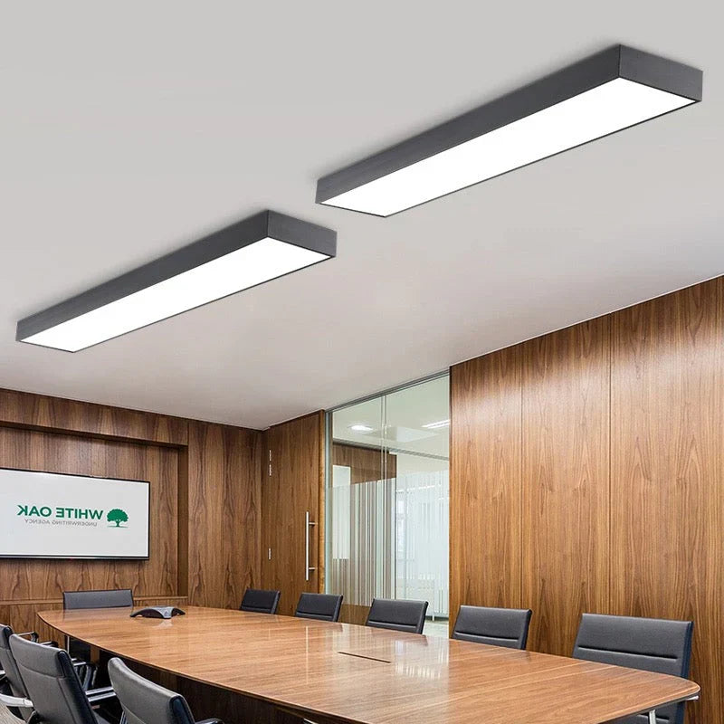 Panou LED 72W 117.5 x 28cm Negru Aplicat/Suspendat Echivalent 400W