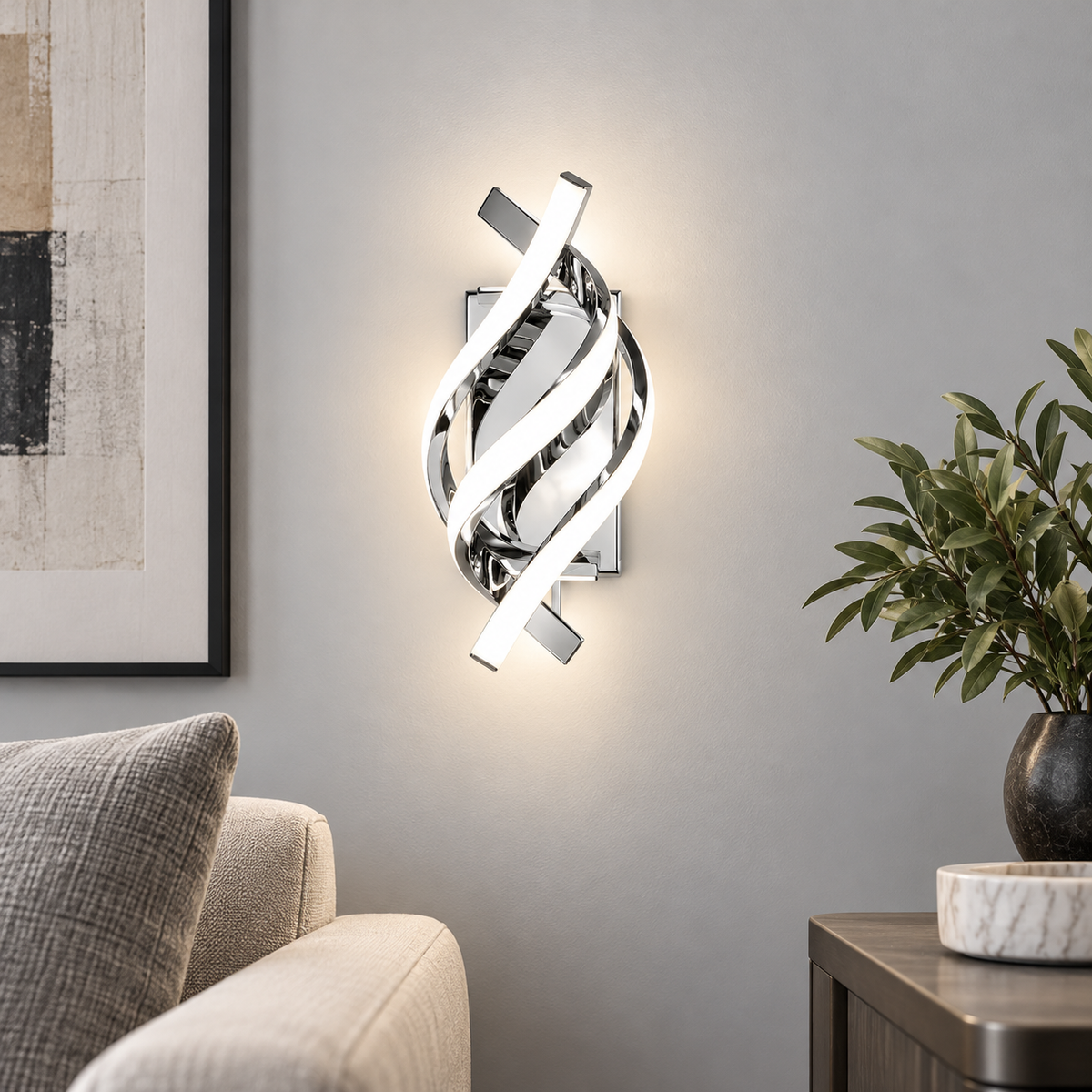 Aplica LED MARY CHROME Gloss Echivalent 100W