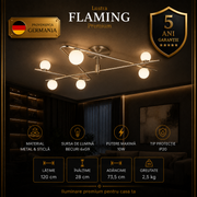 Lustra Aplicata Premium Flaming Silver 6xG9