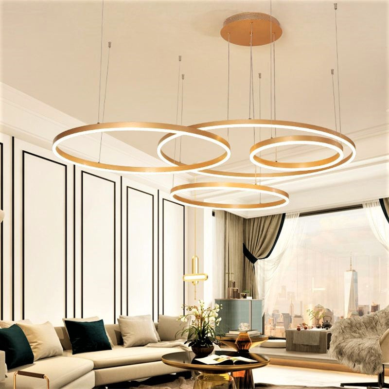 Lustra LED WONDERLAND Gold 4 Segmente Mobile Echivalent 800W