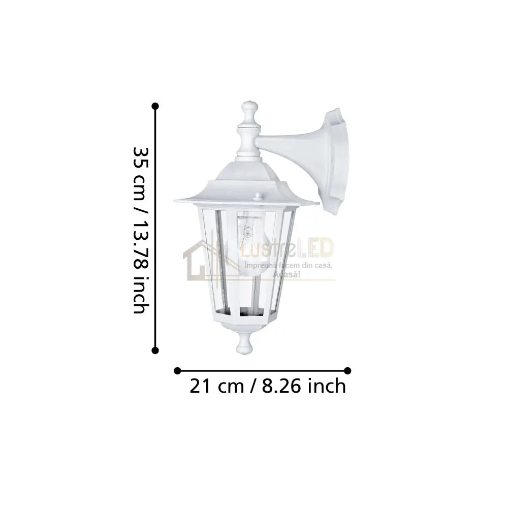 Felinar Alb LATERNA 5 Eglo Exterior lustreled.ro