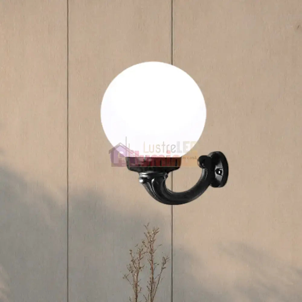 Felinar LED Glob Exterior 400mm cu brat lustreled.ro