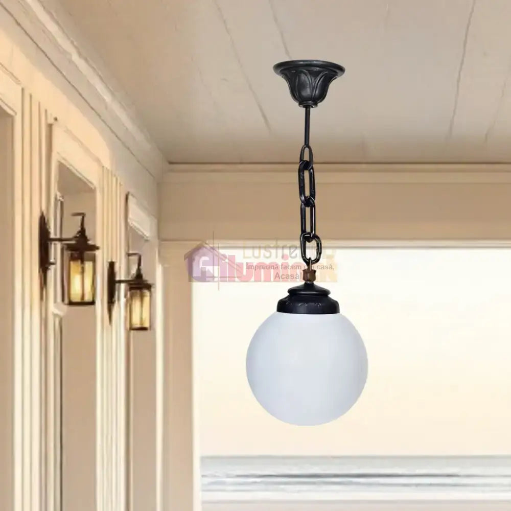 Felinar Glob Suspendat Exterior Novellia 25CM lustreled.ro