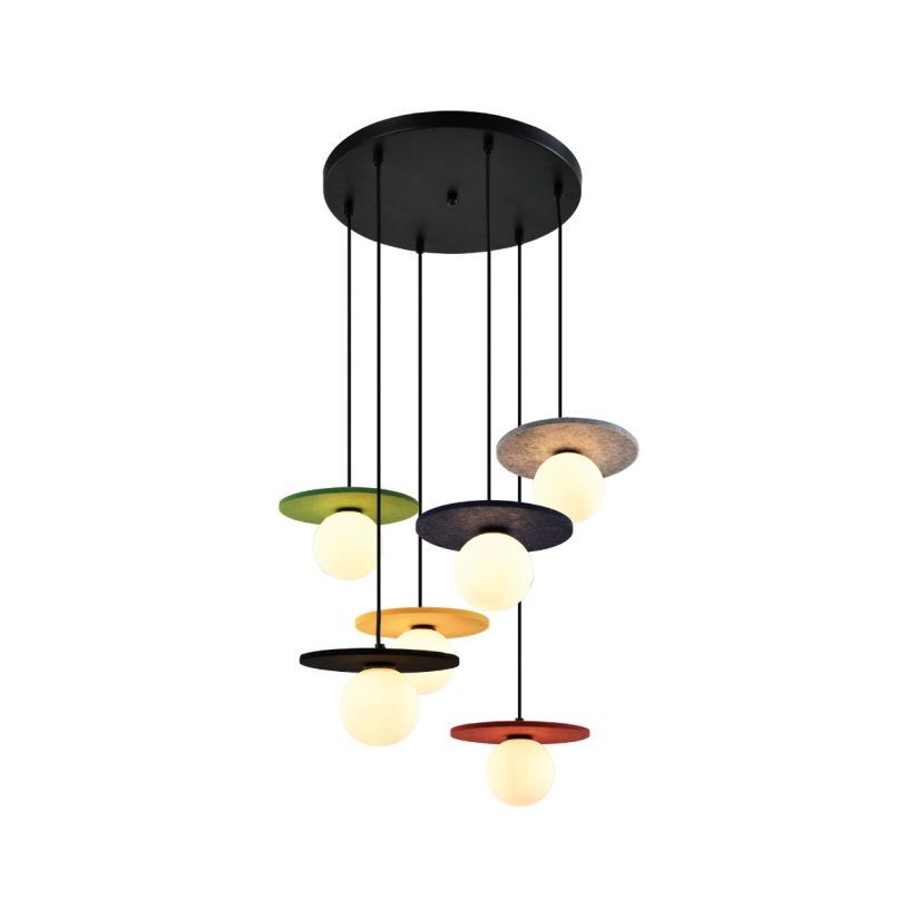 Lustra Moderna Felt Multicolora 6xE27
