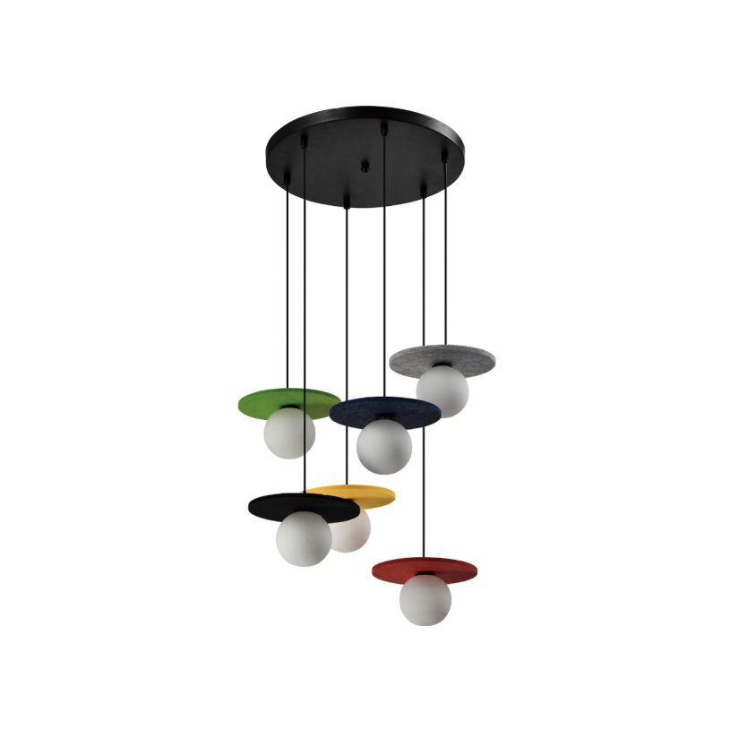 Lustra Moderna Felt Multicolora 6xE27