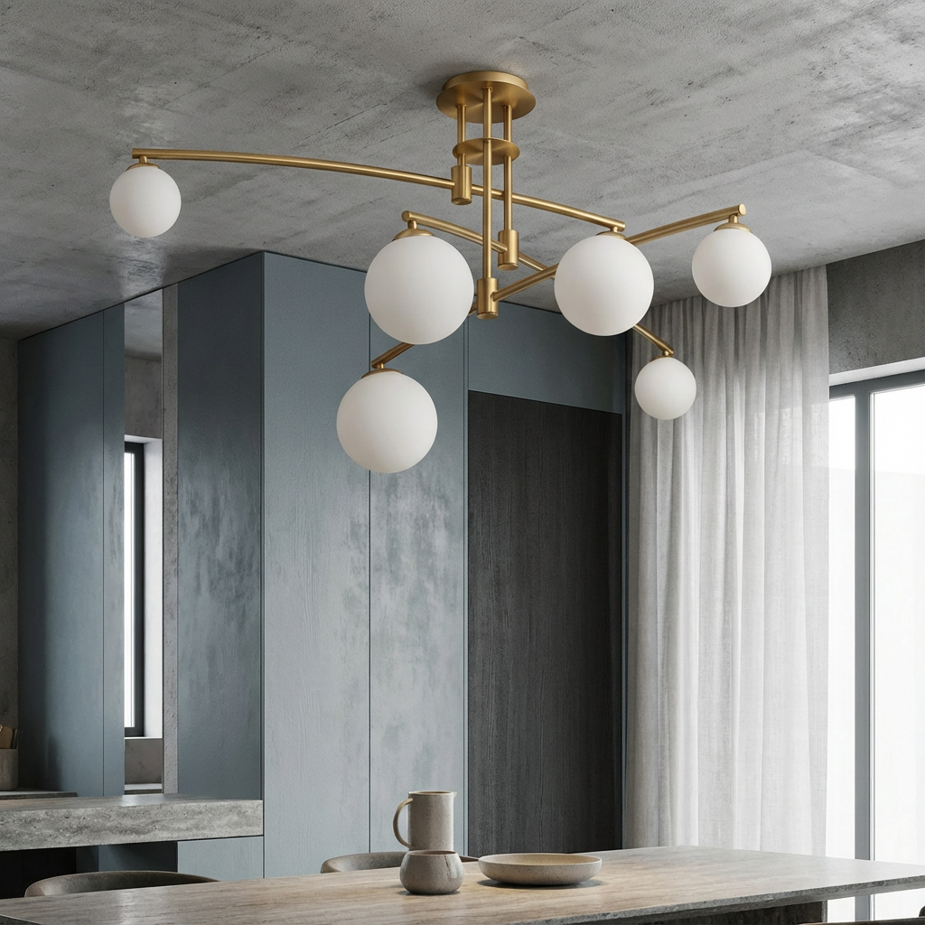 Lustra Abajur MATEO 6xE27 Gold